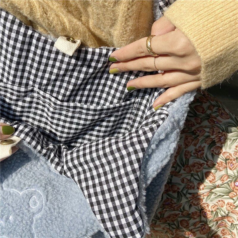 Women Soft Plush Tote Simple Warm Cloth Shopper Bags Handbag Shoulder Bag Purses