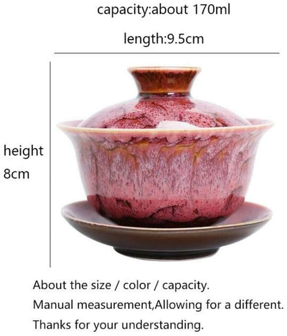 170ml Gaiwan Ceramic Tea Bowl Saucer Cup Tea Tureen Teaware Drinkware Tea Set
