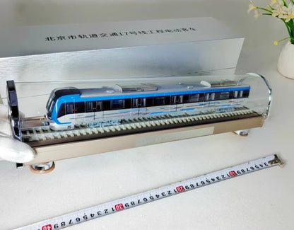 1:68 42CM Beijing Rail Transit Line 17 Electric Passenger Trains Diecast Model
