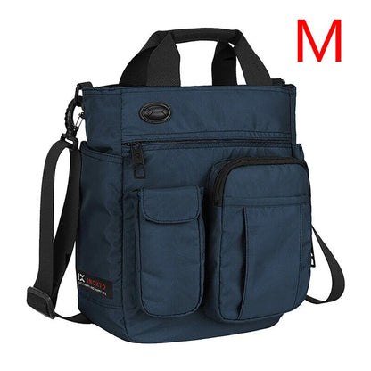 Men Bag Hole Shoulder Crossbody Bag Oxford Travel Handbag Storage Bags
