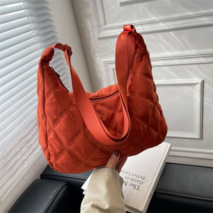 Nylon Padded Short Handle Totes Purse Big Handbags Soft Shoulder Bags Nylon 1 PC