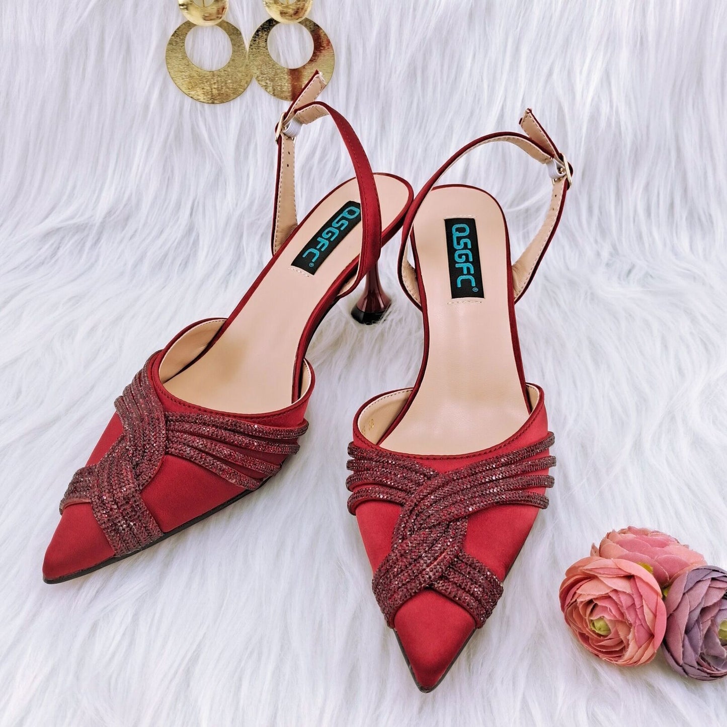 With Cashew Bag Exquisite Banquet Ladies Shoes And Bag