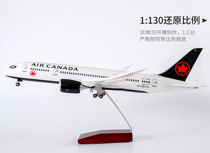 1:130 43CM AIR CANADA BOEING 787 Passenger Airplane Landing Gear Resin Model