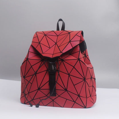 Backpack School Bag Geometric Rhombus Luminous Large Computer Bags Softback 1 PC