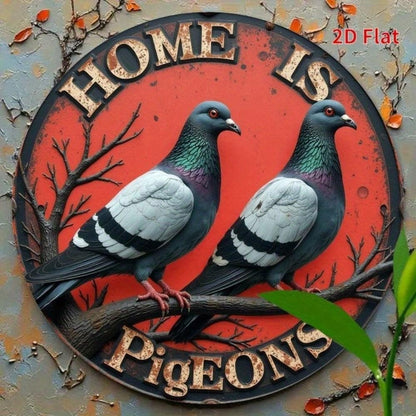 Vintage 8x8 Tin Sign Retro Kitchen Wall Art Home Is Where The Heart Is for Bar
