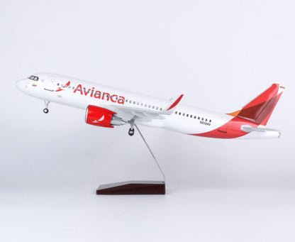 47CM Avianca AIRBUS A320neo Passenger Plane Landing Gear Resin  Aircraft Model