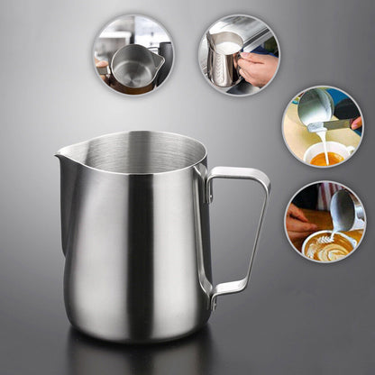 100-1500ML Barista Espresso Coffee Pitcher Latte Milk Cup Frothing Jug Steam New