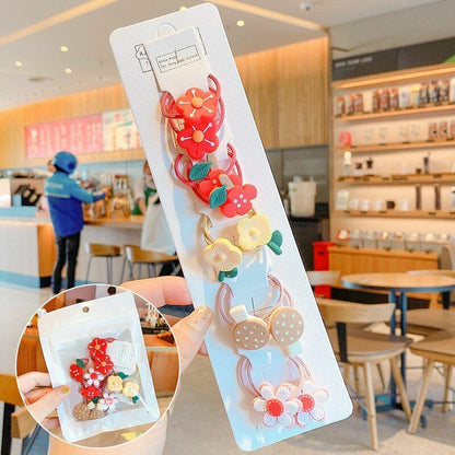 Hair Bands 10/20 Pcs/Bag Shiny Flowers Baby Scrunchies Rubber Kids Accessories
