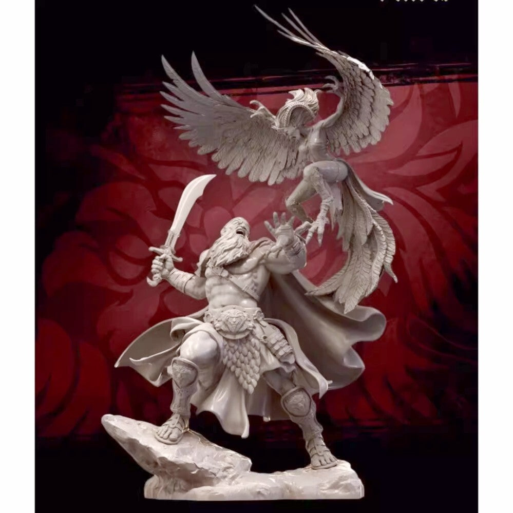 1/24 resin figure model kit Male Warrior and Eagle Demon Unassembled Unpainted