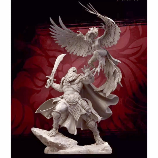 1/24 resin figure model kit Male Warrior and Eagle Demon Unassembled Unpainted