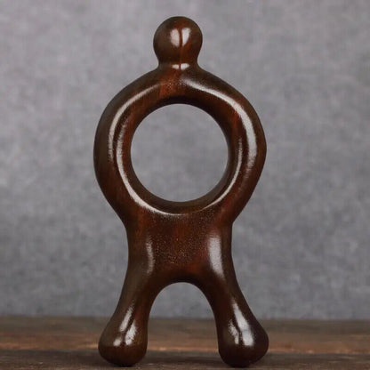 Ring Shape Natural Sandalwood Massage Comb Head Face Scalp Gua Sha Massage