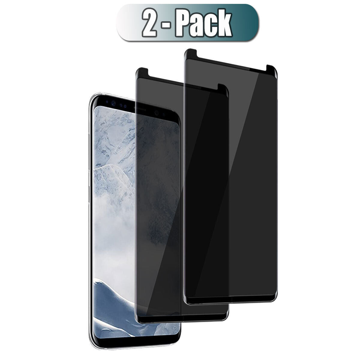 For Samsung Galaxy S8 / S8 Plus Glossy Privacy Tempered Glass Screen Protector
