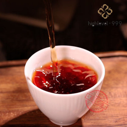 357g Ripe Pu'er Tea Cake Jinbing Qizi Banna Ancient Tree Compressed Tea
