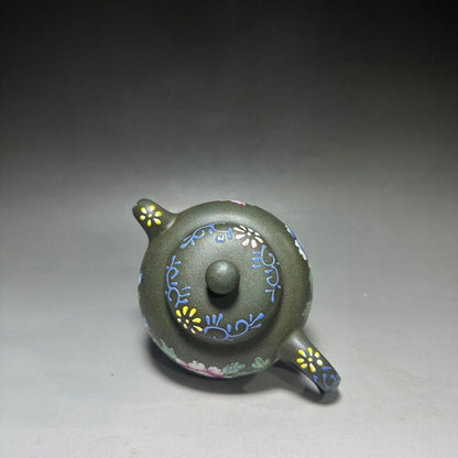 Chinese Yixing Zisha Clay Handmade Exquisite Teapot（圆墩 底款：浙甯玉成窑）