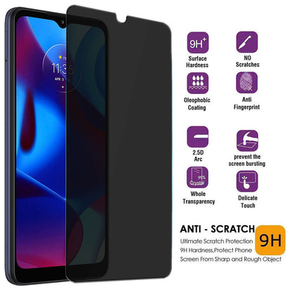 For Motorola Moto G Pure (2021) Privacy Tempered Glass Anti-Spy Screen Protector
