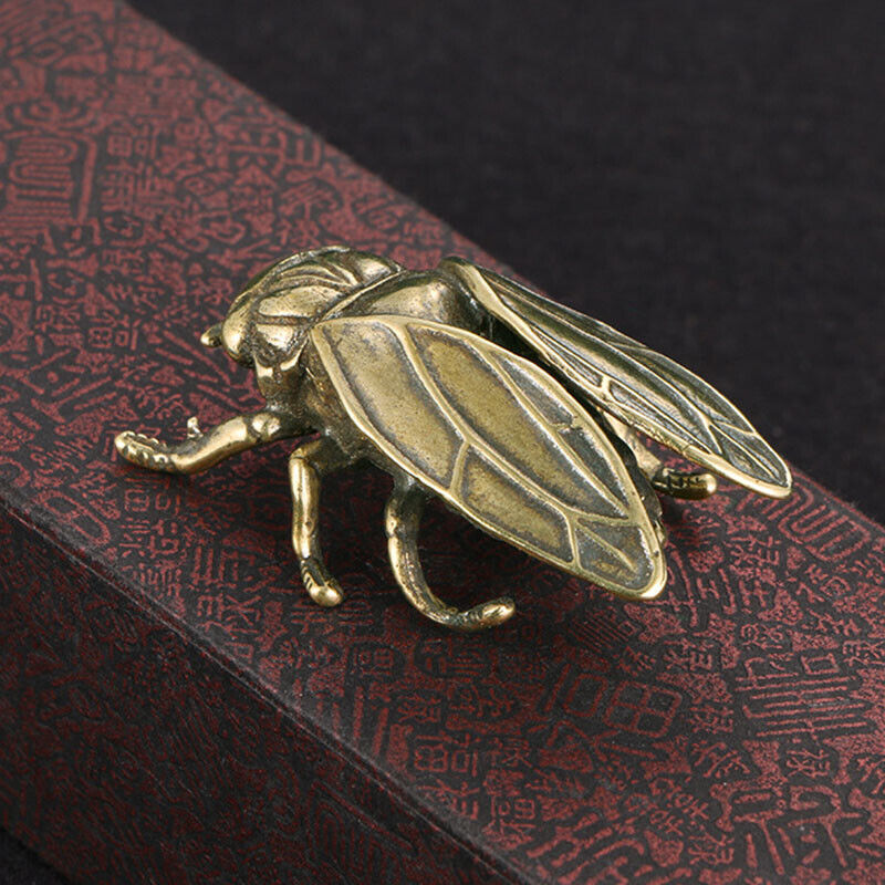 Pure Copper Cicadas Insects Brass Ornaments Study Desk Decorations Handicrafts