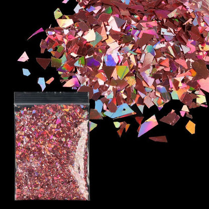 Nail Art Decor 10g Holographic Irregular Sequins Glitter Sparkly Colorful Flakes