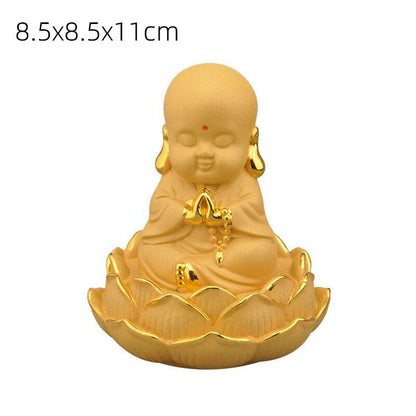 11cm New Feng Shui Golden Buddha Statue Luck Money Buddha Sculpture Decor