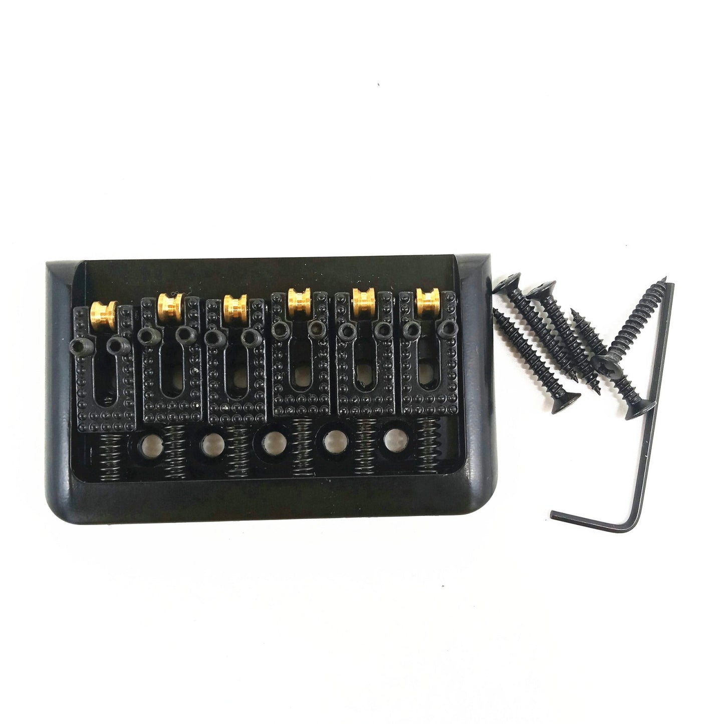 6 String Roller Saddle Hardtail Bridge Durable For Electric Guitar Replacement