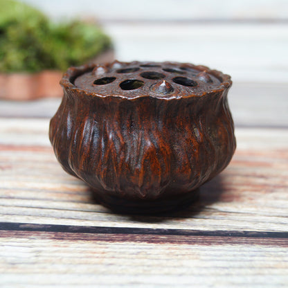 Solid Brass Lotus Statue Incense Burner Holder Zen Holder