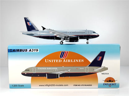 1:200 InFlight United Airlines A319 Passenger Airplane Diecast Plane Model