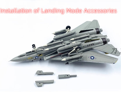 1/100 US F-14A Tomcat Fighter F14 Aircraft Model VF-84 Pirate Flag Squadron WLTK