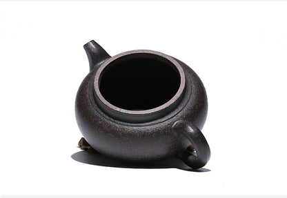 Master Handmade Tea Pot With Matching 4 Tea Cups Pure Zisha Yixing Pot Marked