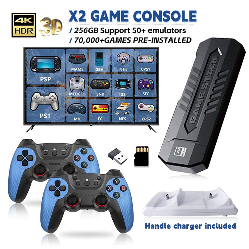 64 128 256GB Retro Games Video Game Console TV Stick 4K HDMI Wireless Controller