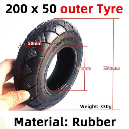 8Inches Outer Tire Inner Tube 200x50 Inflatable Wheel Brake Electric Gas Scooter