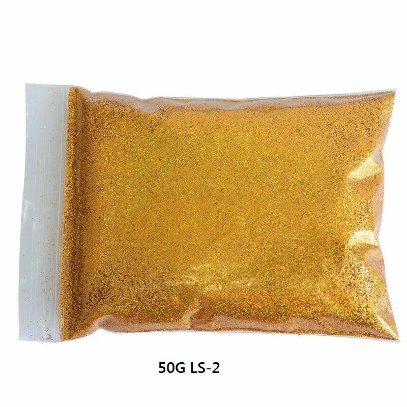 50G/Bag Holographic Glitter Nail Art Decoration Powder Pigment Laser Dust Sequin