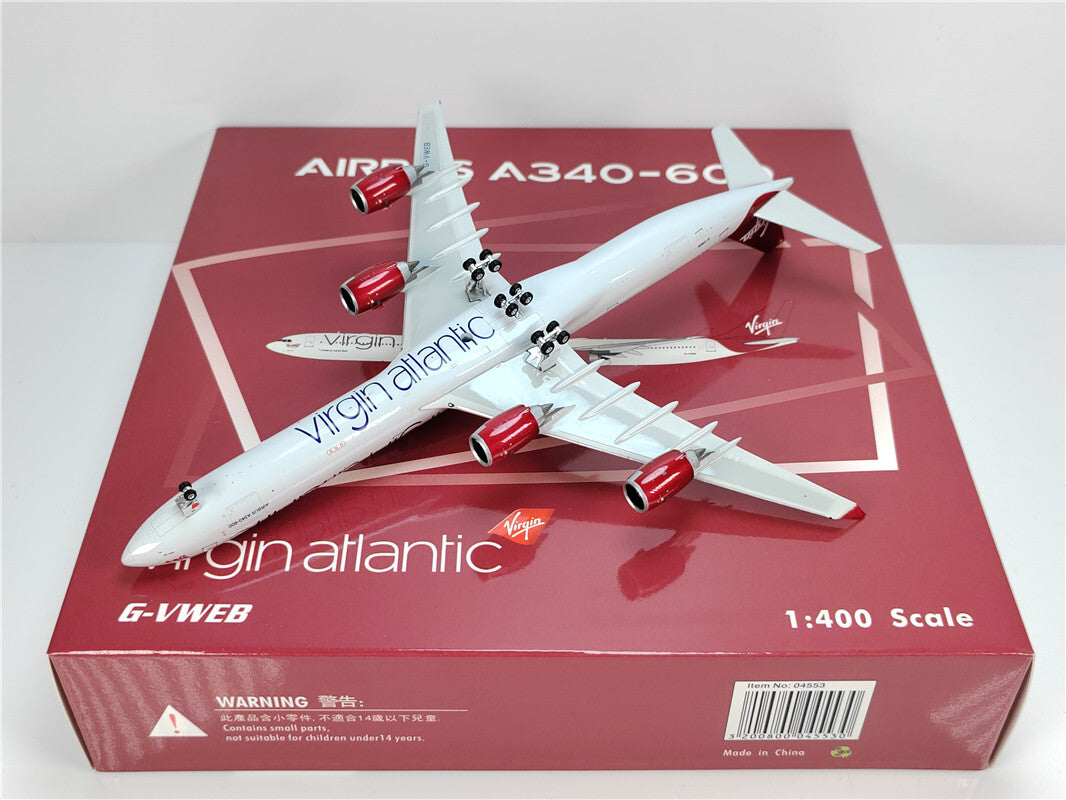 1:400 Phoenix Virgin atlantic AIRBUS A340-600 Airplane Diecast Aircraft Model