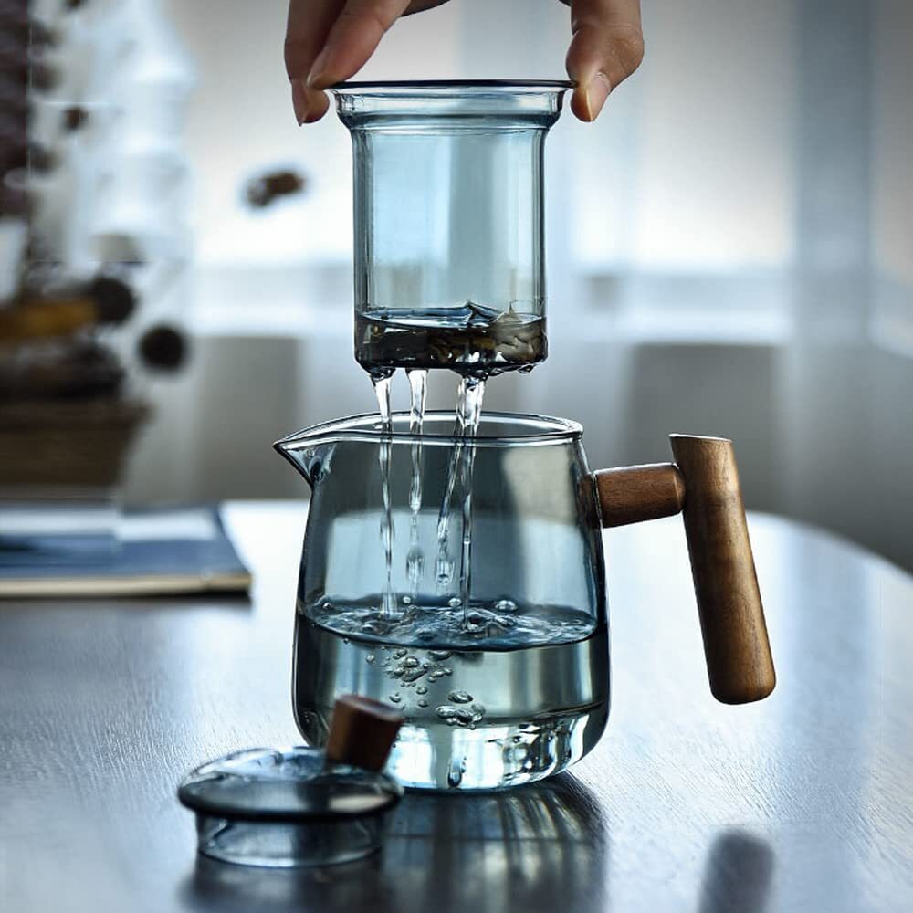 450ml Teapot Filter Tea Water Separation Kettle Heat Resistant Kung Fu Tea Set