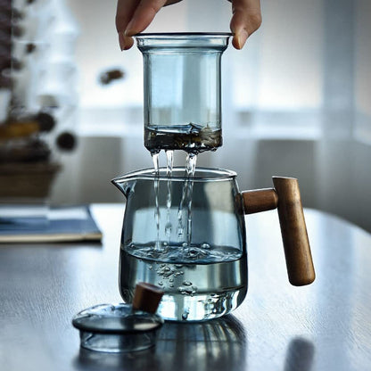 450ml Teapot Filter Tea Water Separation Kettle Heat Resistant Kung Fu Tea Set