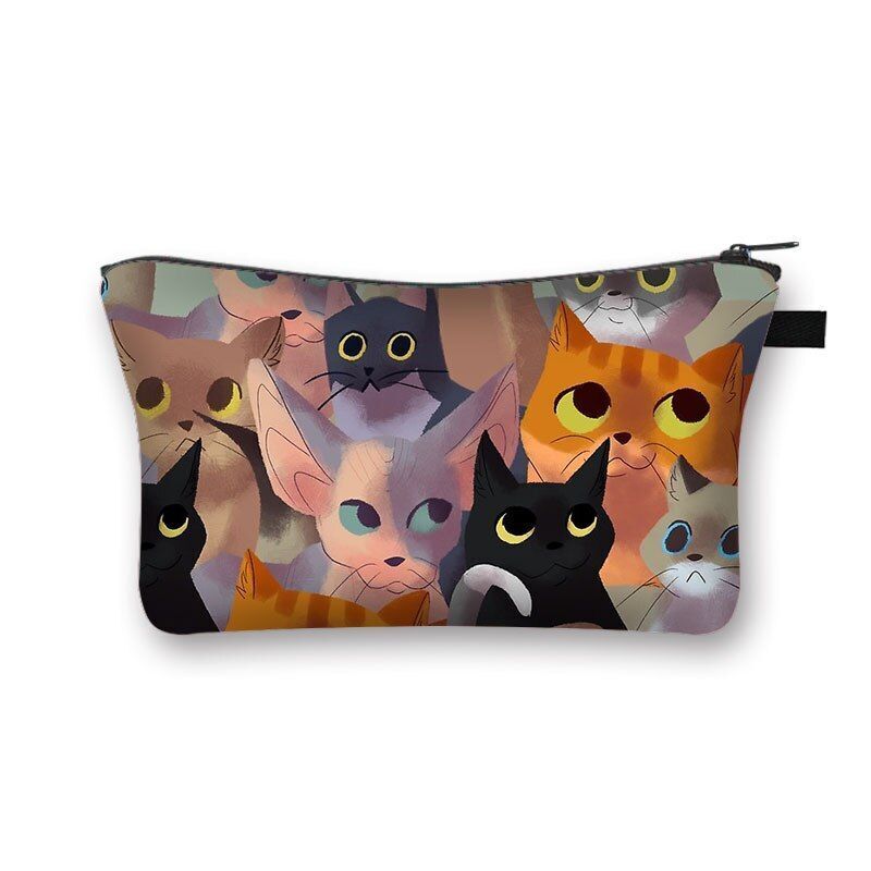 Cosmetic Bag Cartoon Toiletries Purse Small Clutch Makeup Handbag 13*15*21CM 1PC