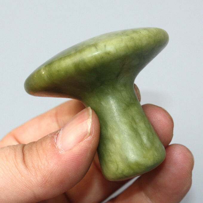Natural Massage Stones Mushroom Shape SPA Energy Hot Stone Facial Body Guasha