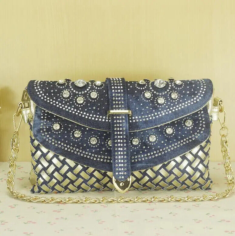 Women Bag Lady Shoulder Bags Designer Handbags Weaving Jean Bags Woman