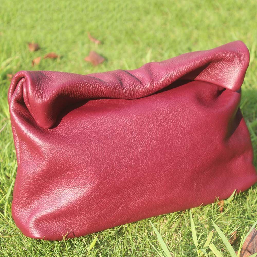 Handbag Mobile Phone Pockets Portable Leather Purse 32*28 CM Accessories Cowhide