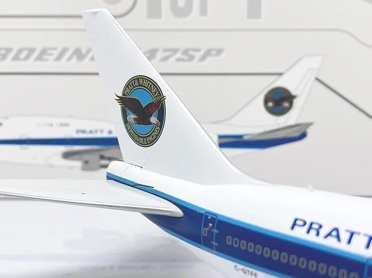 1:200 28CM JC Wings Pratt & Whitney Canada BOEING 747SP Airplane Diecast Model