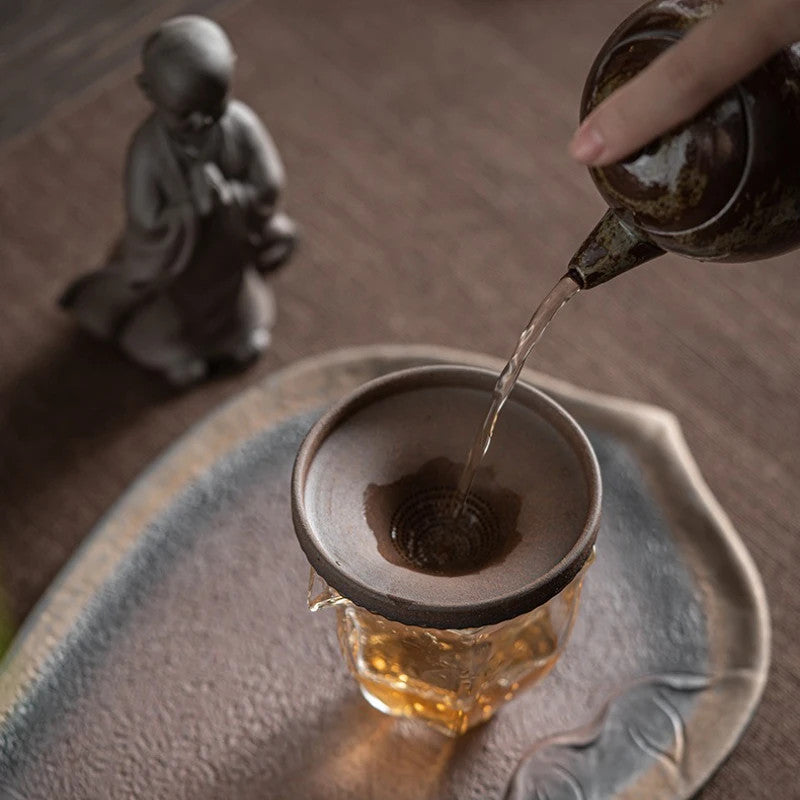 14cm Old Rock Mud Monk Tea Strainer Tea Pet Ornament Tea Net Strainer Tea Filter