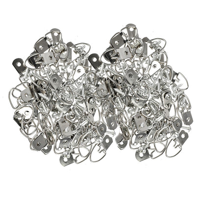 100Pcs/Set Metal D Ring Picture Frame Hangers with Screw Photo Frame Accessories