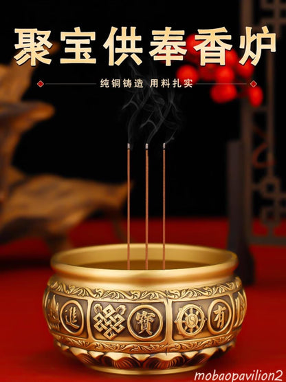 11cm Home Indoor Incense Burner Buddha Hall Offering Incense Burner Decorations