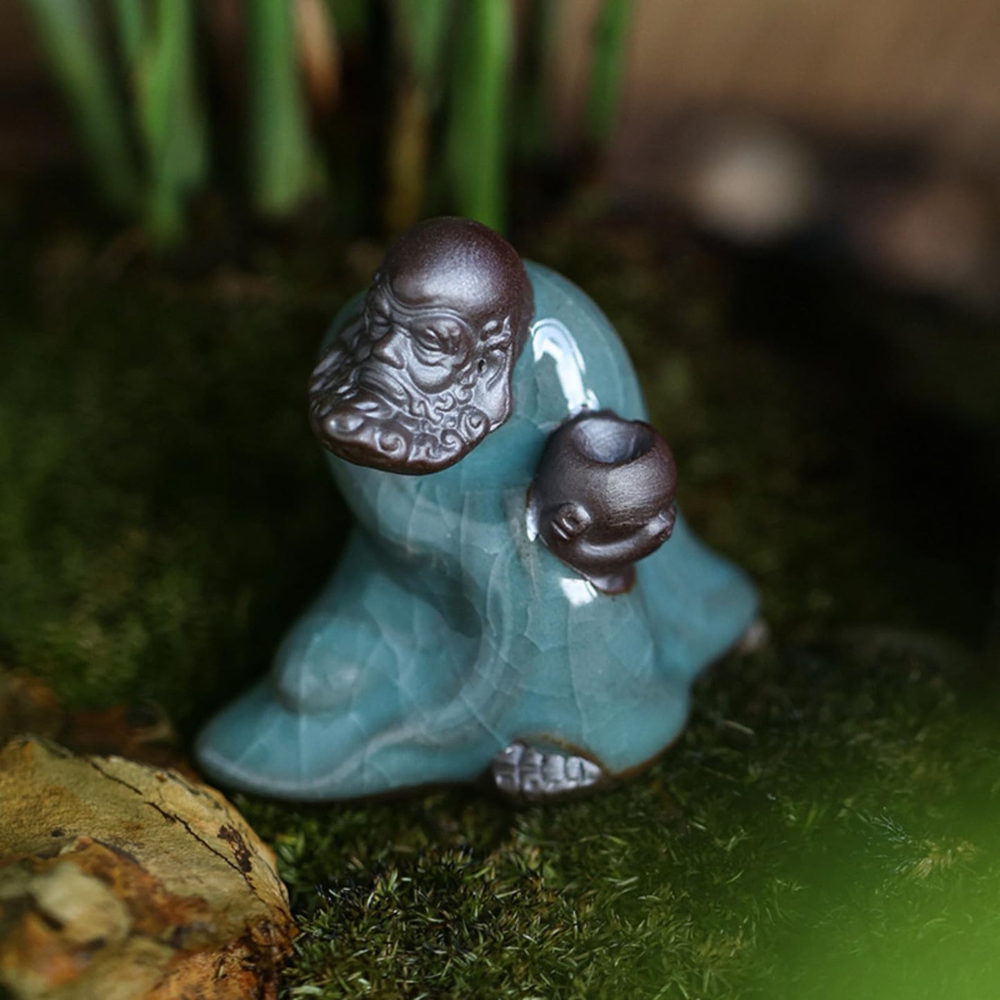 Bodhidharma Tea Pet Ornament 5.3cm Kung Fu Tea Table Decoration Tea Ceremony