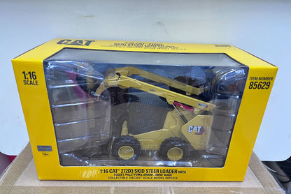 1:16 DM CAT272D3 SKID STEER LOADER &4 WORK TOOLS Machine Equipment Diecast Model