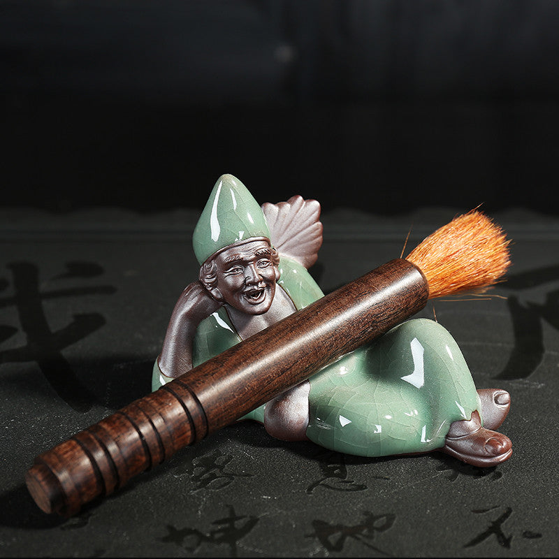 10.5cm Chinese Porcelain JiGong Statue Craft Tea Pet Tea Play Kung Fu Tea Set