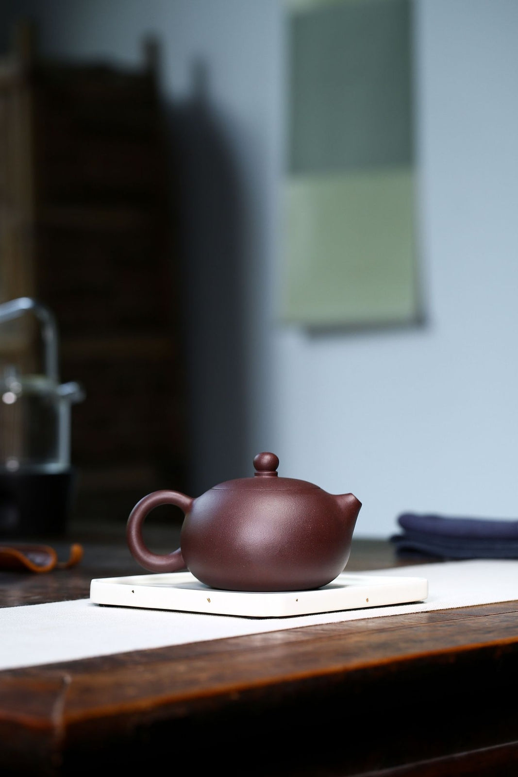 5.5" Chinese Yixing Zisha Pottery Purple Clay 300ML Xishi Kung Fu Teapot 倒把西施