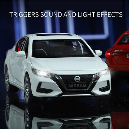 1:32 Nissan Sylphy Diecast Model Car Toy Vehicles Collection Sounds Kids Gifts