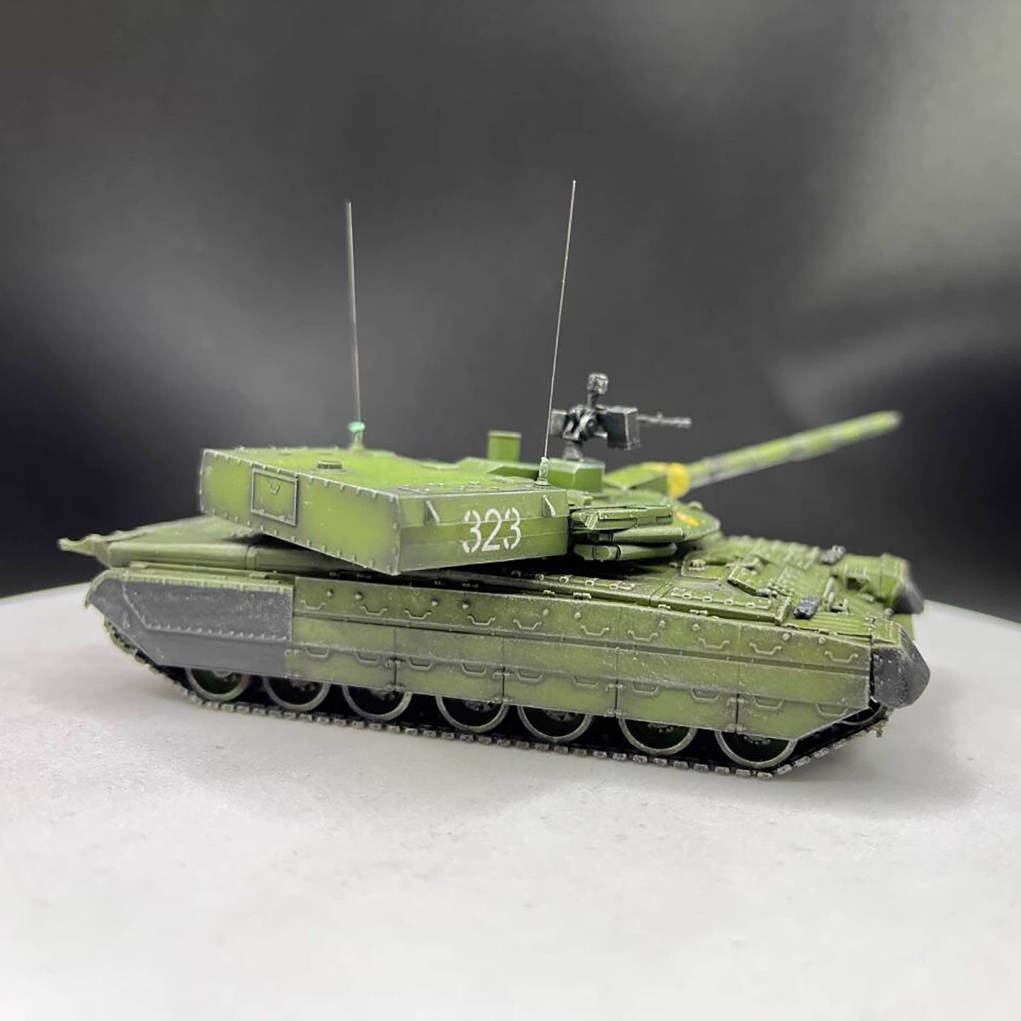 AM1/72 Russian 640 Blackhawk Tank Alloy Core Magnetic Gun Barrel Finished Model