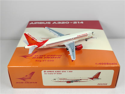 PandaModel AIR INDIA for Airbus A320 VT-EDD 1:400 Aircraft Pre-built Model