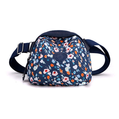 Women Shoulder Messenger printing Bag Nylon Oxford Lightweight Zipper