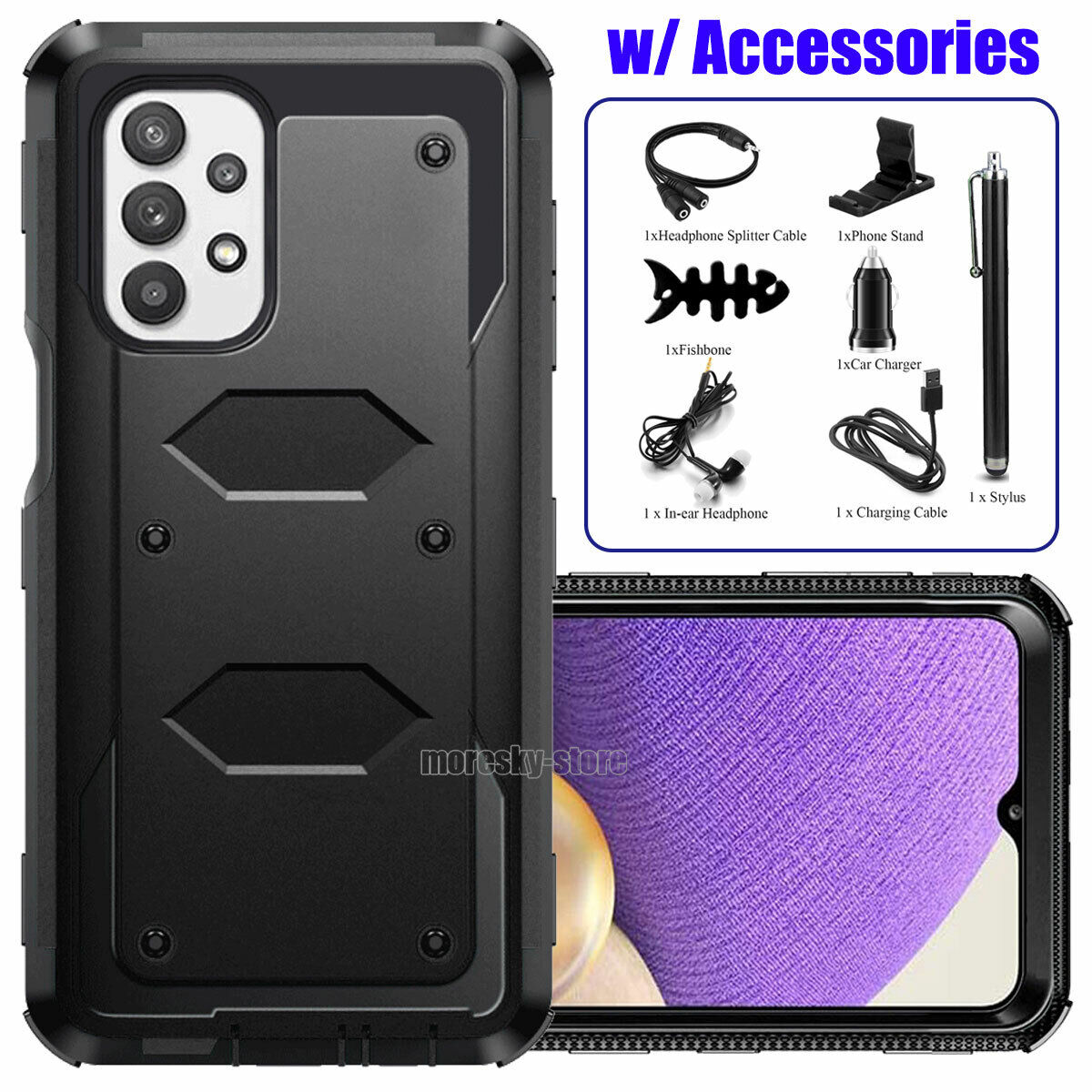 For Samsung Galaxy A32 5G Ultra Shockproof Case Phone Cover w/ Accessories